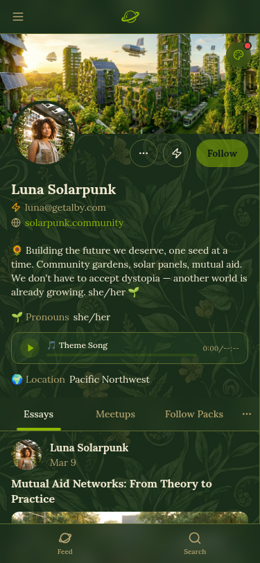 Ditto Solarpunk theme