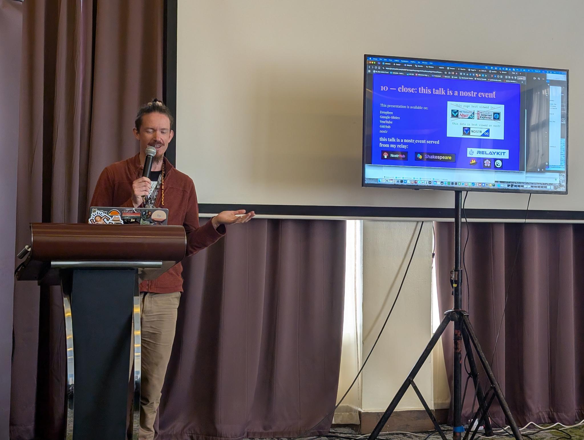 Sam presents at BTC++ Nairobi, June 2026