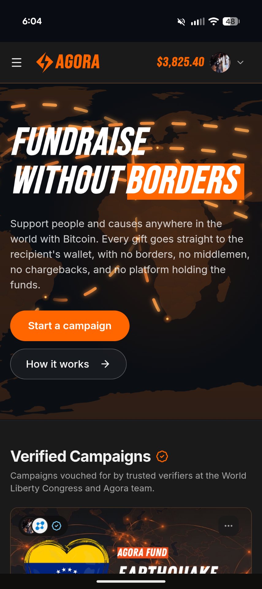 Agora — fundraise without borders